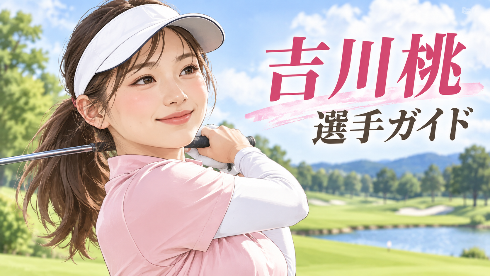 吉川桃の似顔絵イラスト