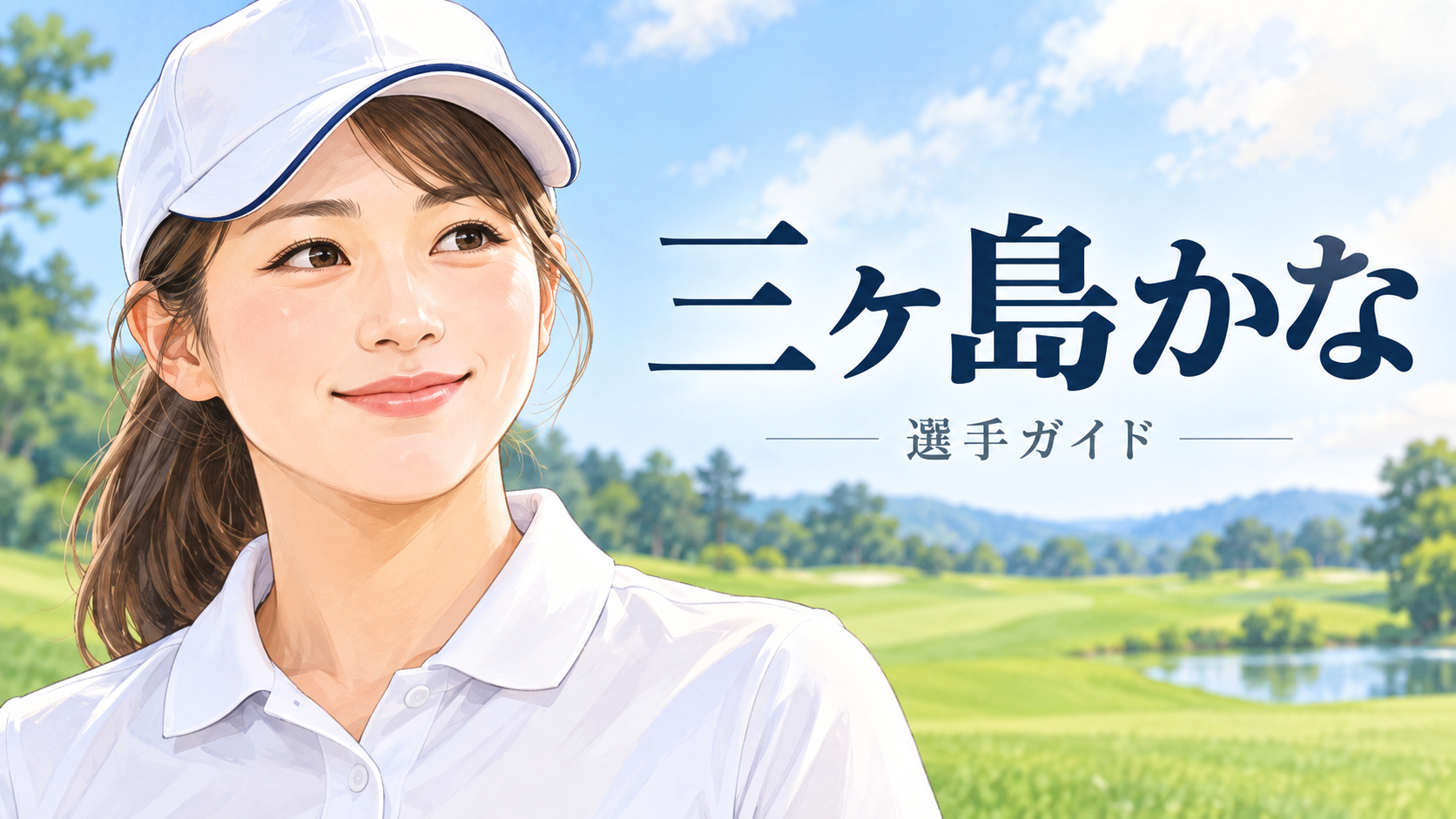 三ヶ島かなの似顔絵イラスト