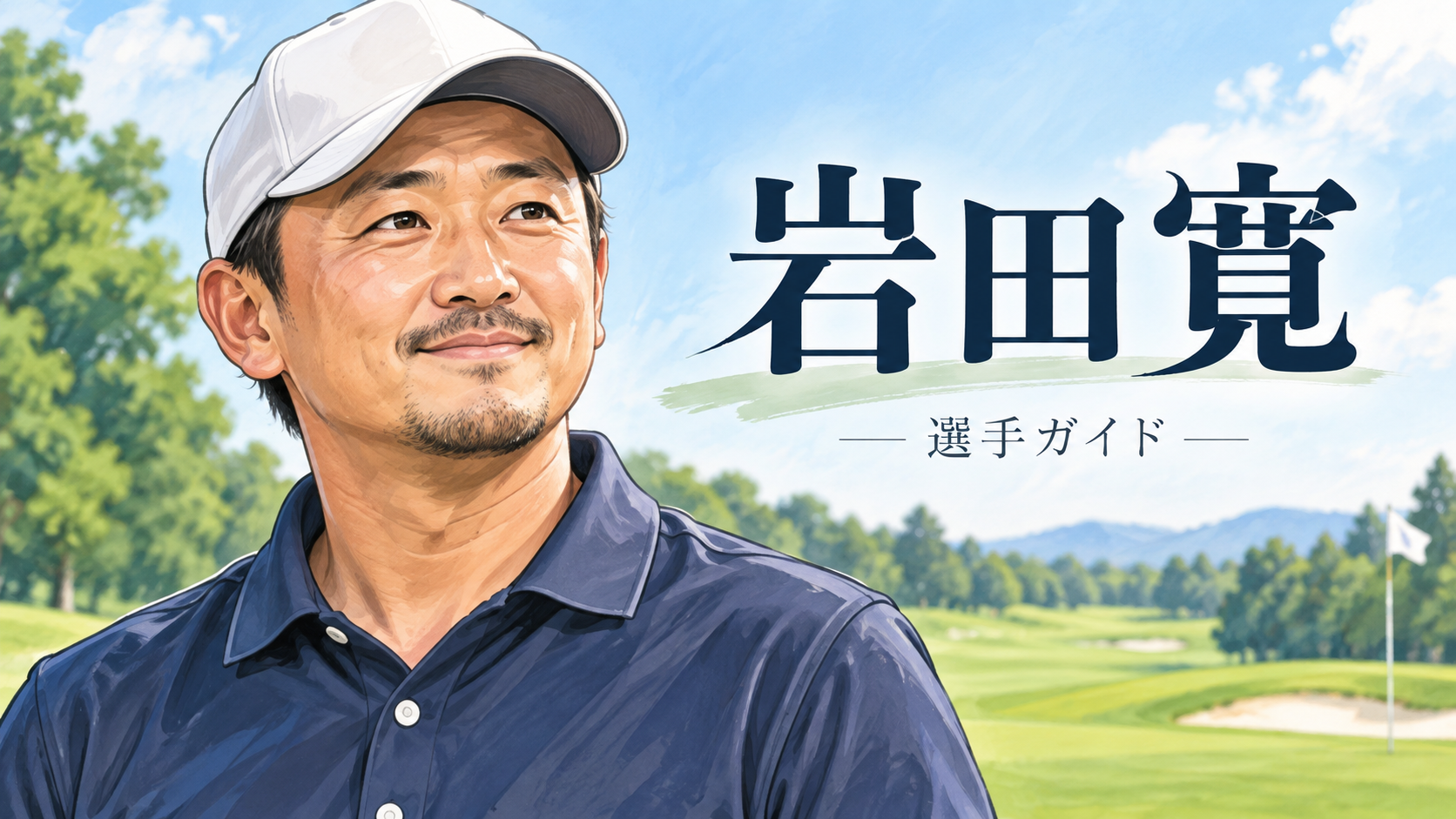 岩田寛の似顔絵イラスト