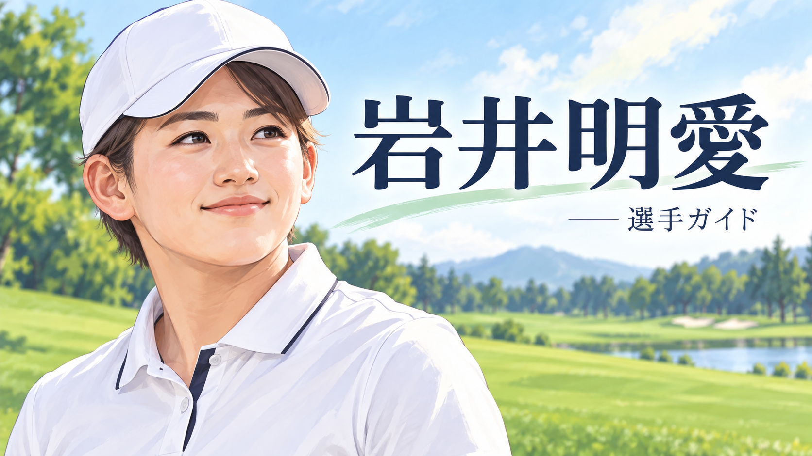岩井明愛の似顔絵イラスト