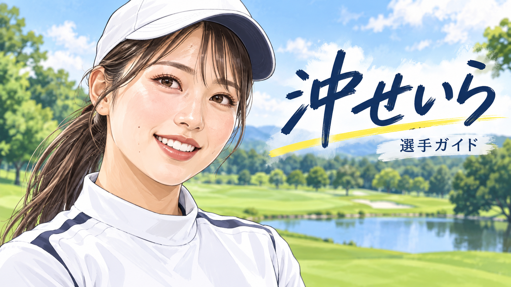 沖せいらの似顔絵イラスト