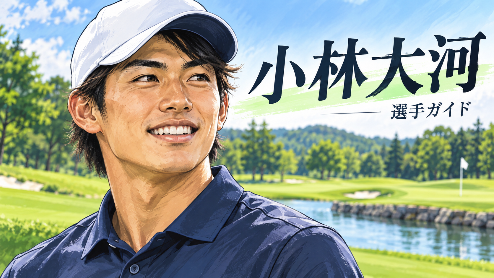 小林大河の似顔絵イラスト